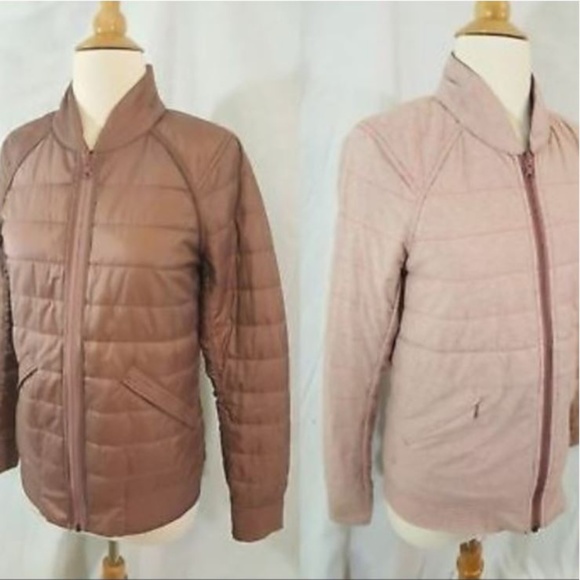 lululemon athletica Jackets & Blazers - Lululemon Bomber Jacket 4 Bark Berry Reversible